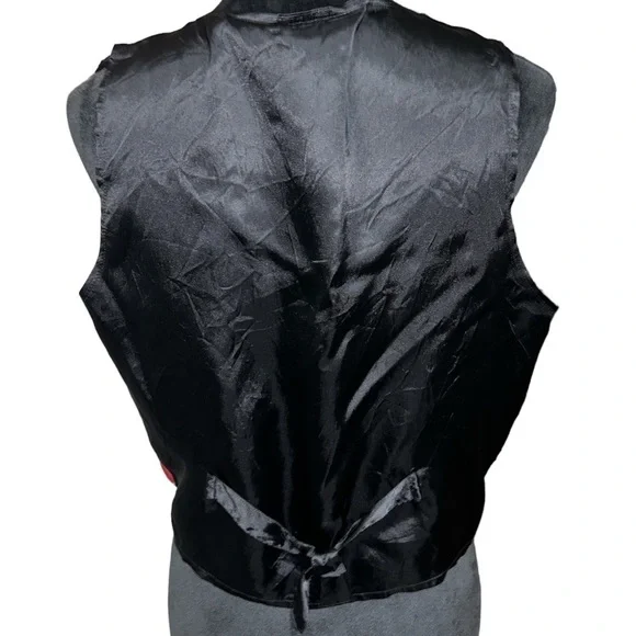 Vintage NUTCRACKER Womens Vest Christmas Holly Poinsettia Floral Multicolor - Picture 3 of 9